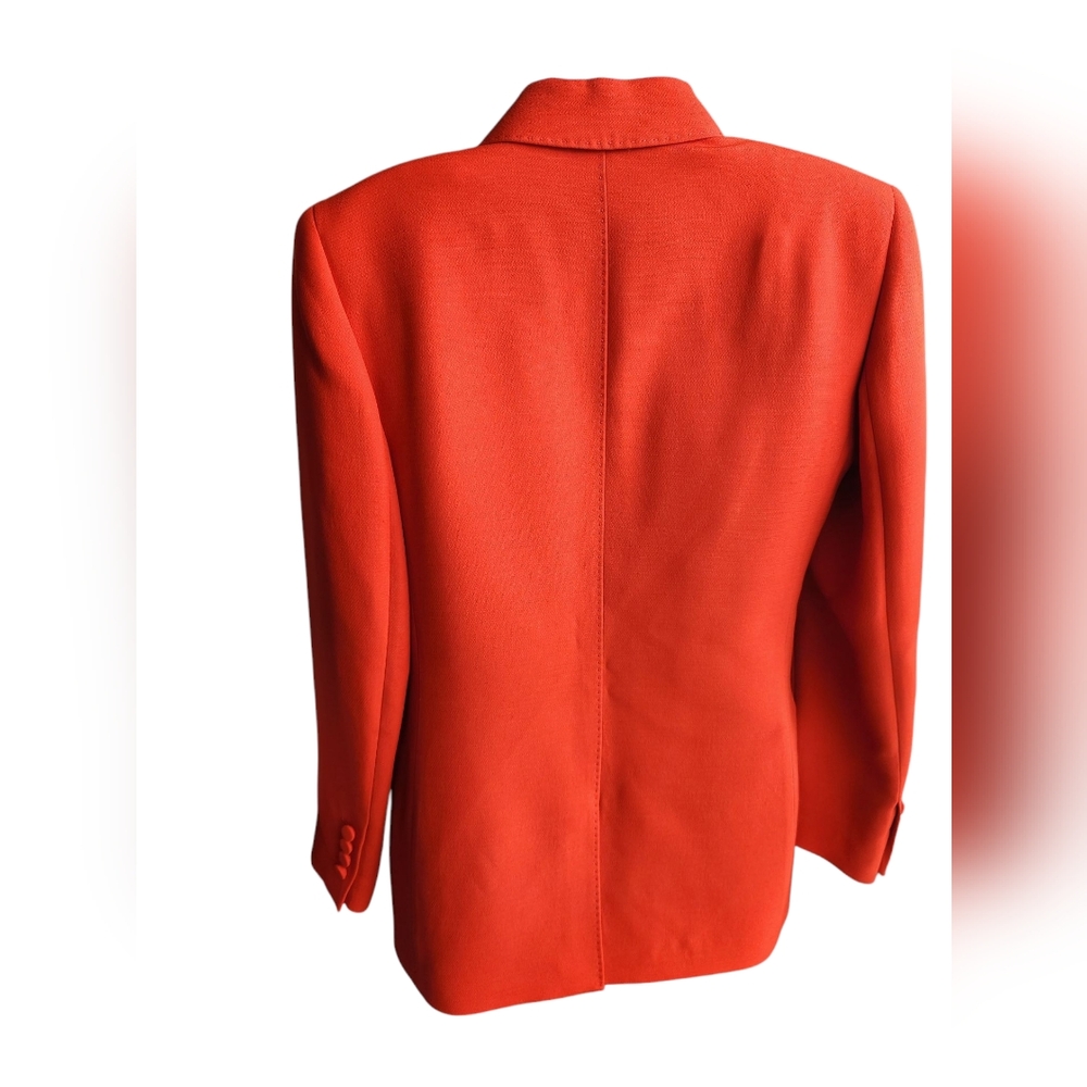 Lafayette 148 Blazer Red 2 Button Blazer Size 4 - Picture 2 of 4